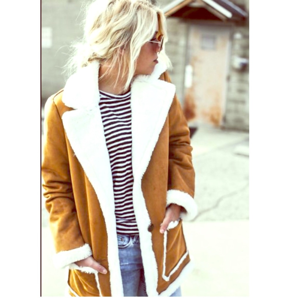 Soft suede fur jacket❣️ - Picture 1 of 4
